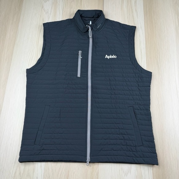 johnnie-O Other - Johnnie-O Crosswind Quilted Performance Full Zip Vest Black Mens Size L Large